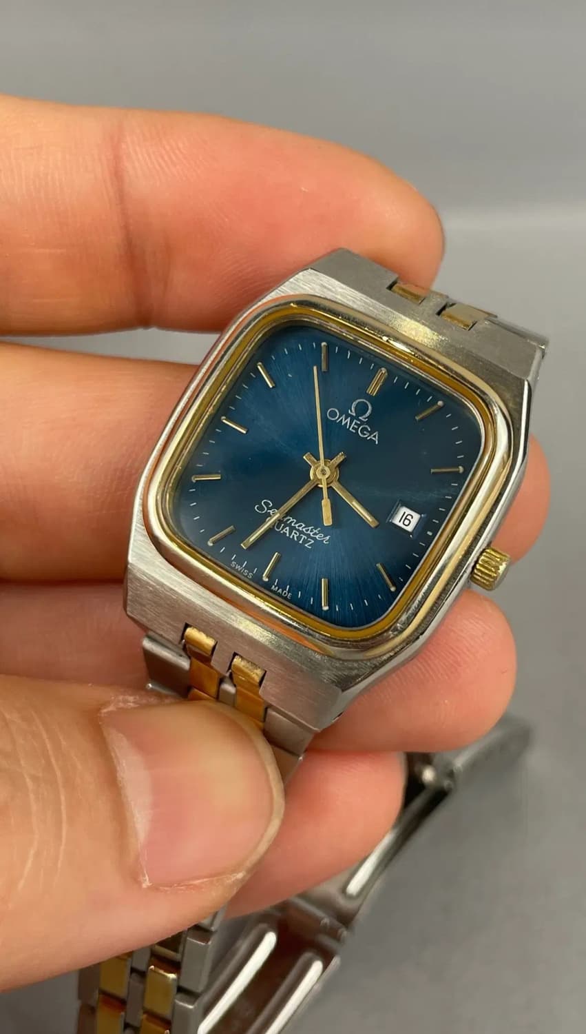 오메가 빈티지 씨마스터 쿼츠 여성용 콤비 청판 16CM 상품이미지2