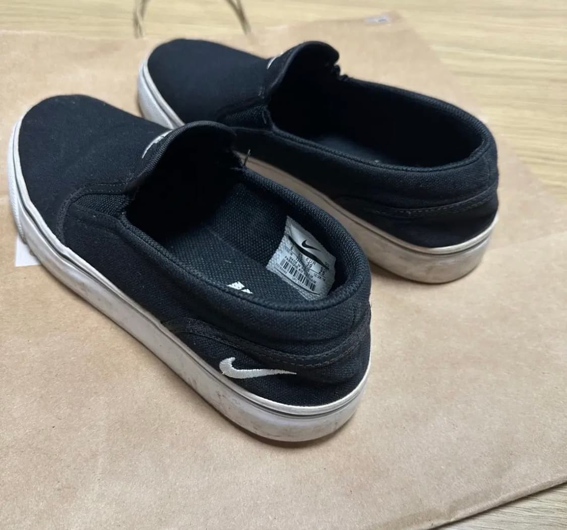 나이키 토키 슬립온 블랙 캔버스화 250 상품이미지5