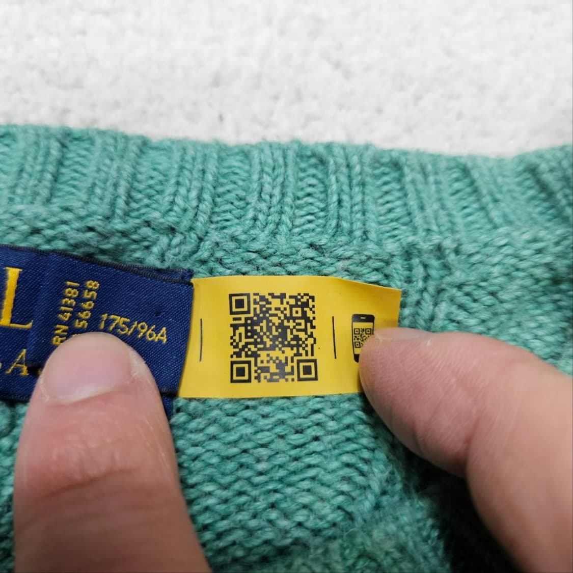 폴로 랄프 로렌 신형 QR 케이블 니트 M 상품이미지5