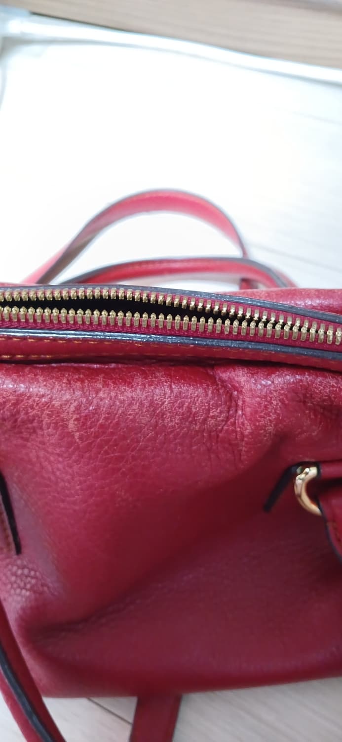 MCM 레드 가죽 토트백 상품이미지10