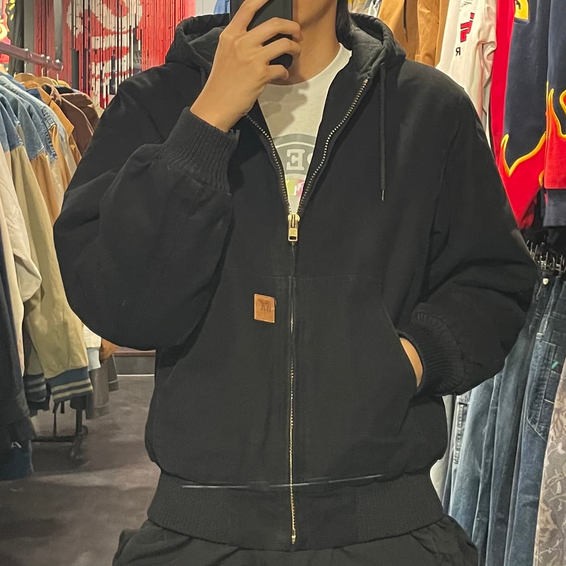 [IM] VTG 블랙 후드 워크자켓 상품이미지6