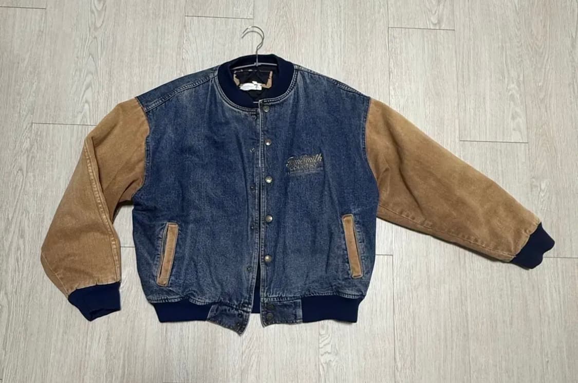 빈티지 데님 바시티 점퍼2024 상품이미지1