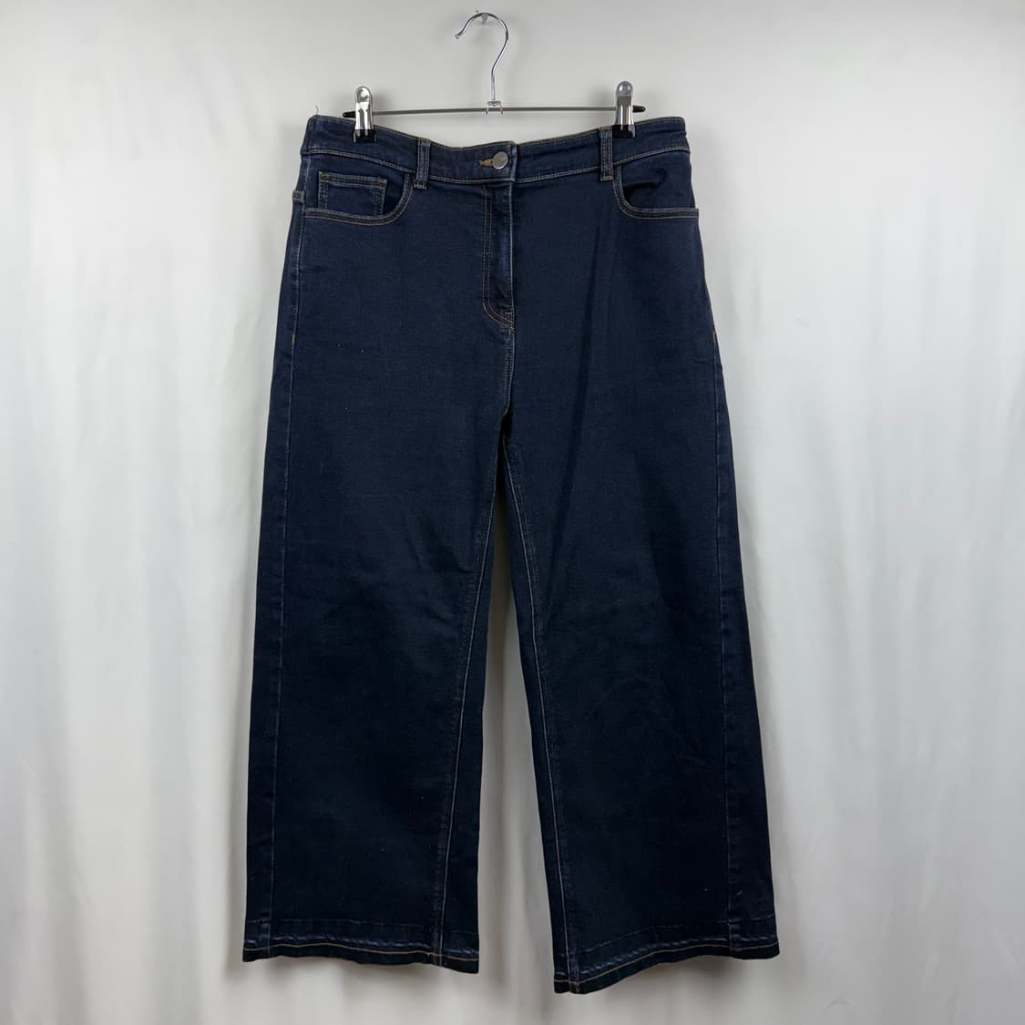 (88) 닥스 크롭 밴딩 와이드 중청 데님 팬츠 상품이미지2