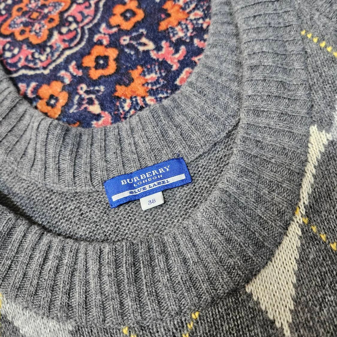 버버리(Burberry) 블루라벨 아가일 벨티드 미니 원피스 38 상품이미지4