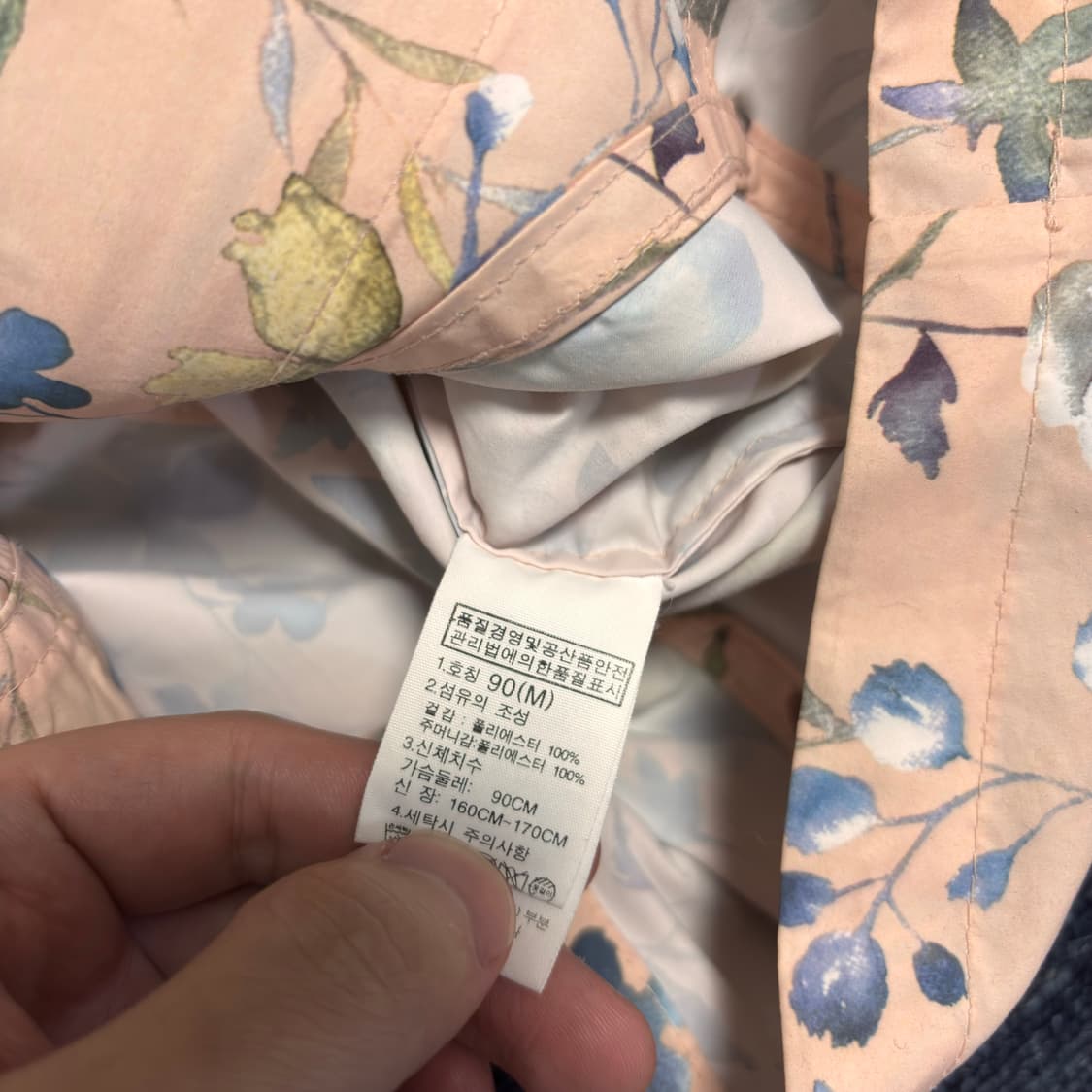 노스페이스 핑크 플라워 폴리 윈드브레이커 상품이미지5