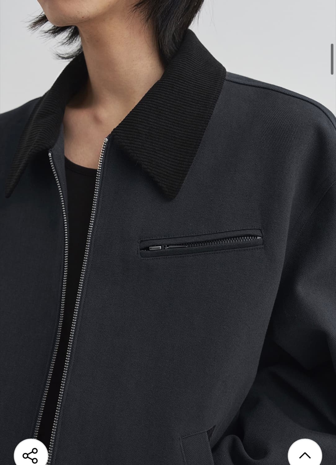 (XL) 드로우핏 콘트라스트 워크 트러커 자켓 [D.GREY] 판매 상품이미지5