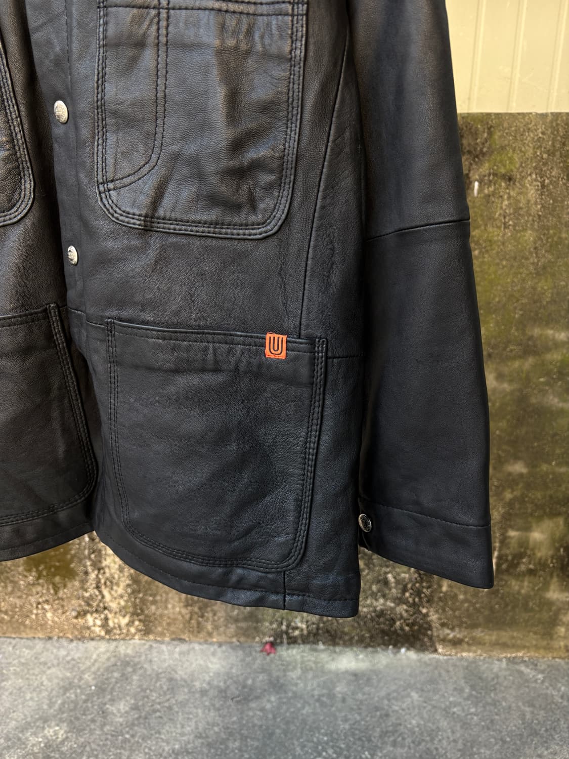 유니버셜 오버롤 리얼 레더 자켓 카코트 커버올 상품이미지4