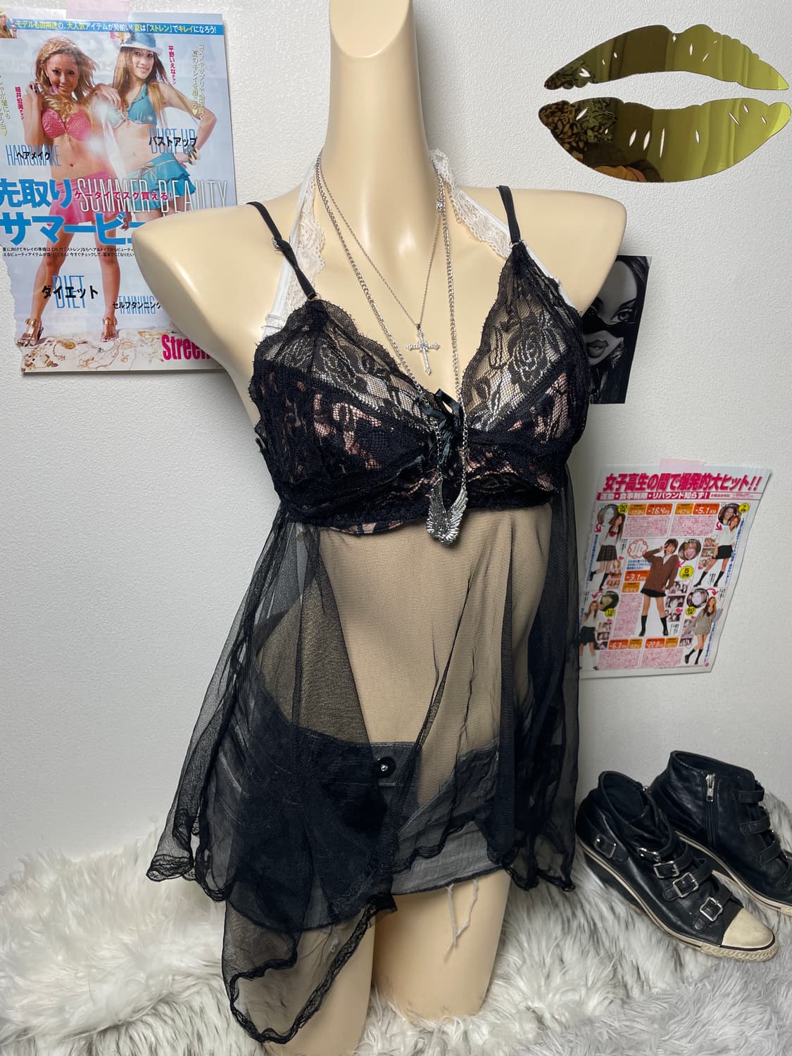 오네갸루 홀터 슬리브리스 세트(2pcs) 상품이미지3