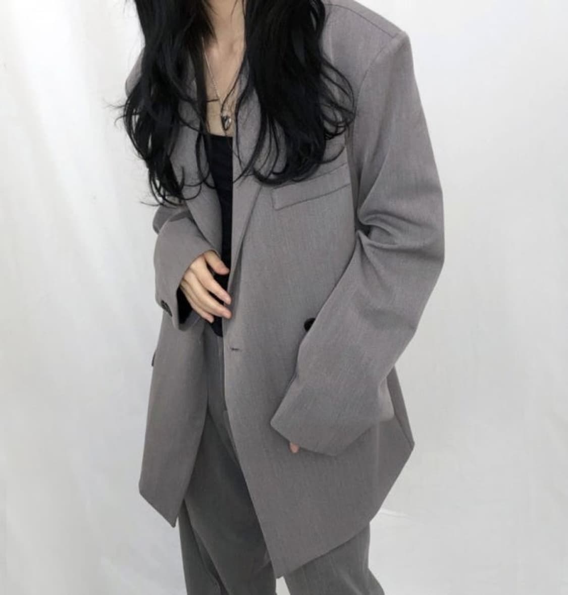 아쿠비클럽) classic loose jacket (black) 상품이미지2