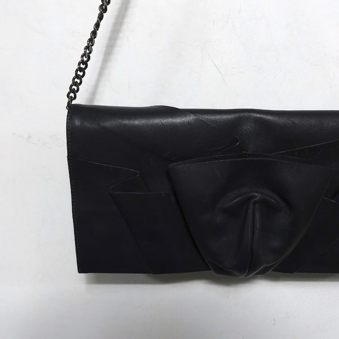 KUHO 구호 드레이프 레더 클러치 체인 숄더백 상품이미지6