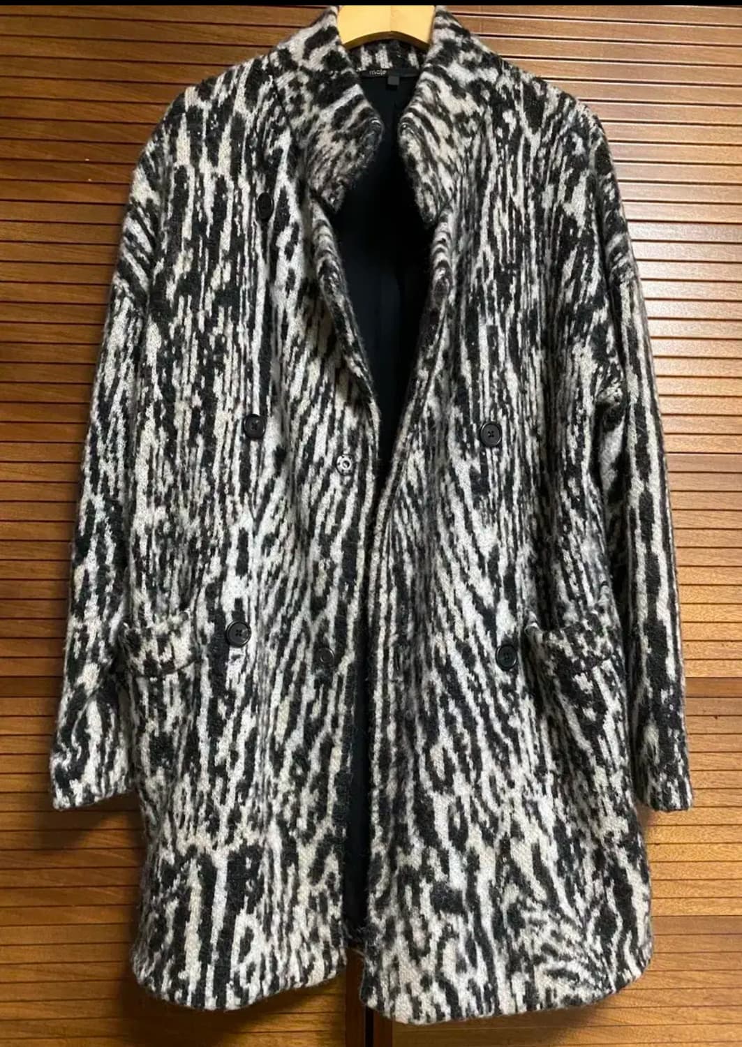 maje 마쥬 부클 지브라 코트 상품이미지1