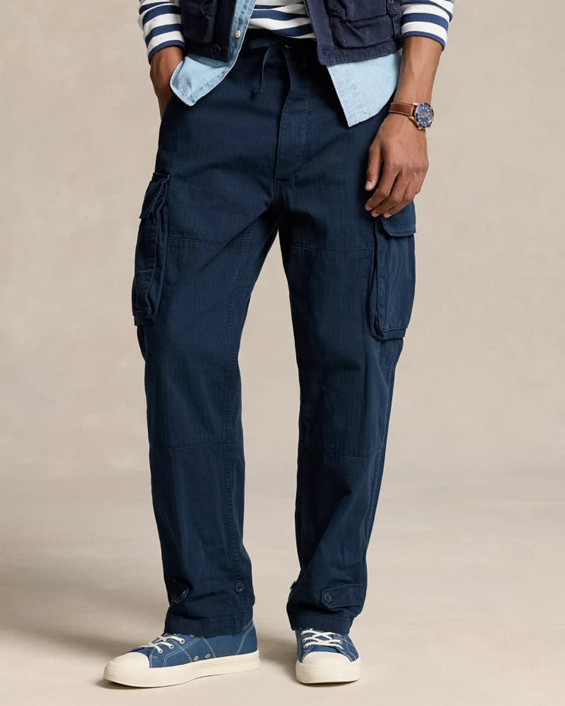 폴로 랄프로렌 릴렉스핏 헤링본 카고 네이비 31/32 상품이미지1