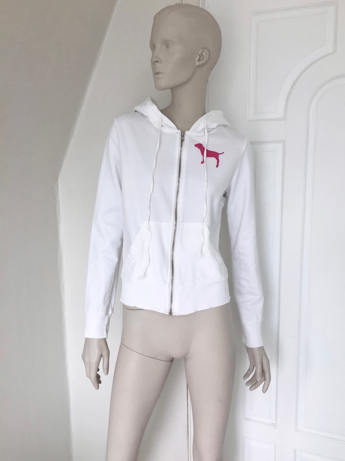 Pink Bold Number Patch Zip Hoodie 상품이미지6