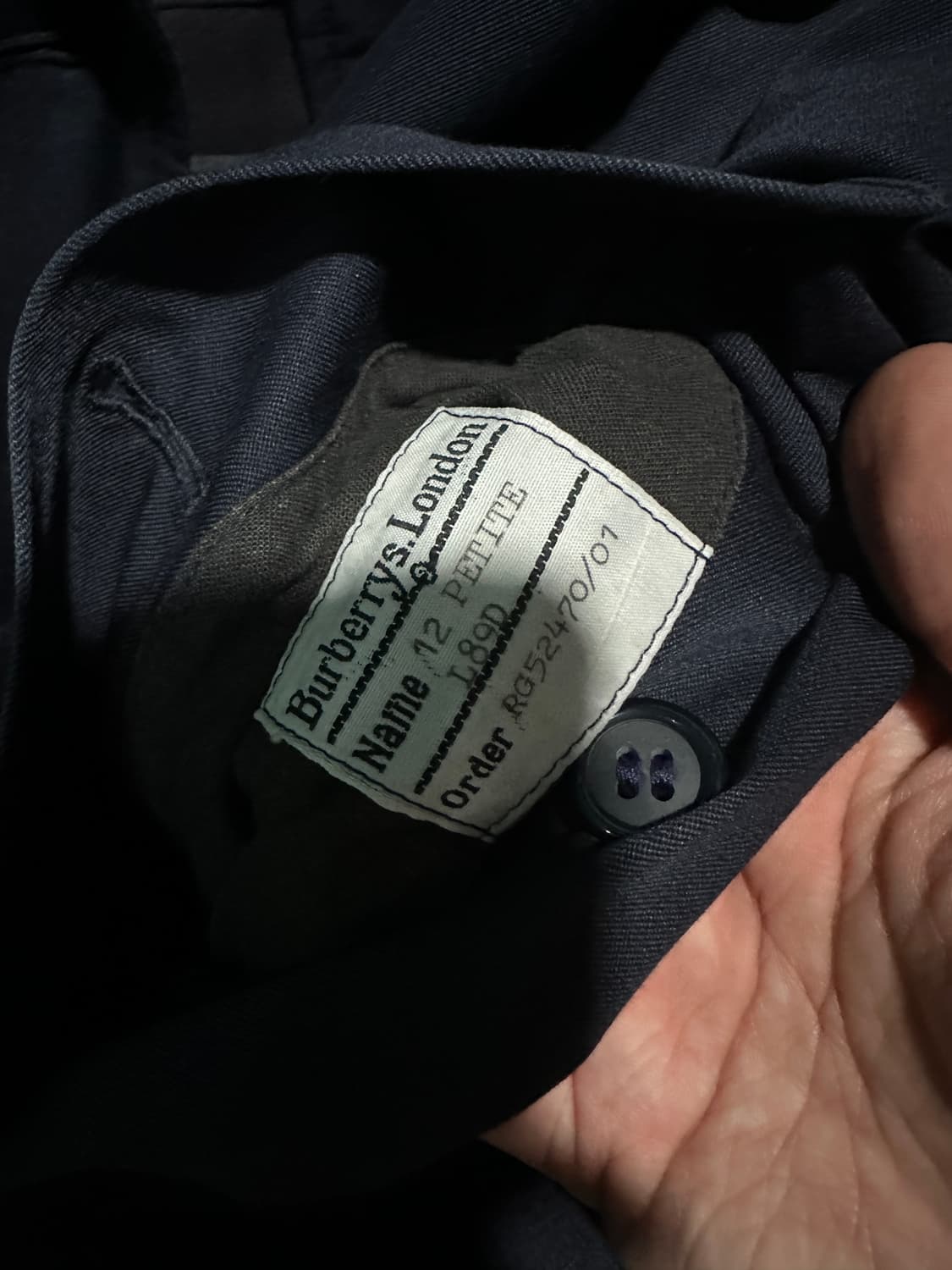버버리 노바체크 더블트렌치코트 네이비 상품이미지5