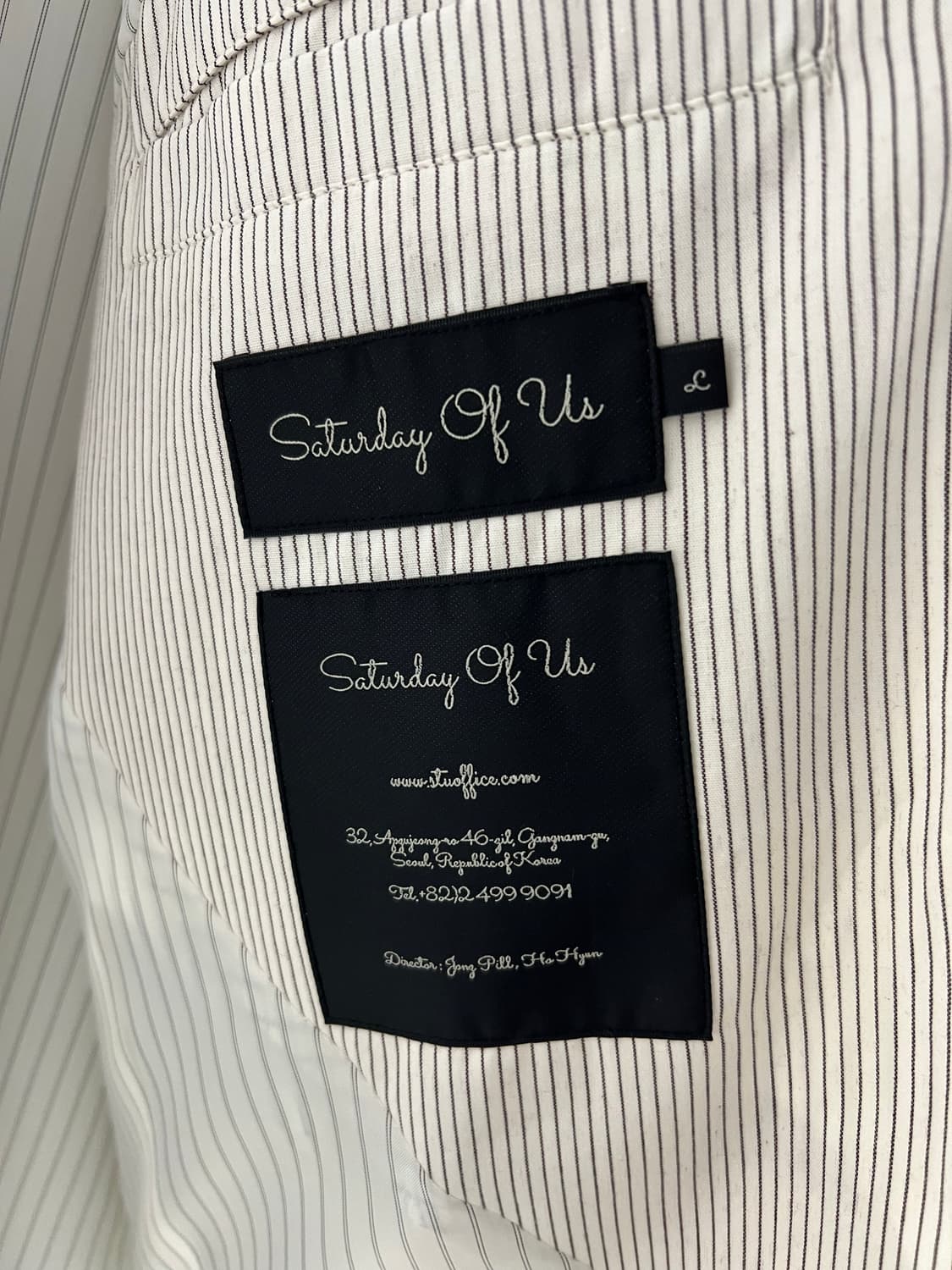 [L] STU 자수 스트라이프 자켓 아이보리 STU OFFICE 상품이미지5