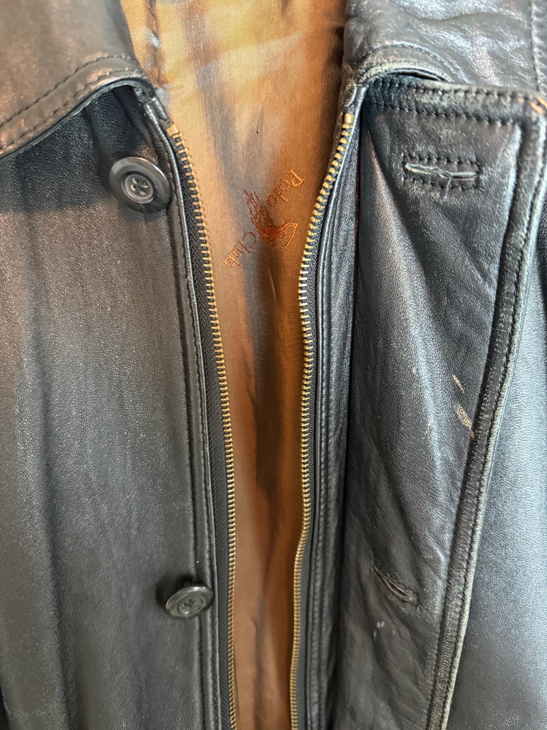 일본 폴로클럽 레더 자켓 상품이미지4