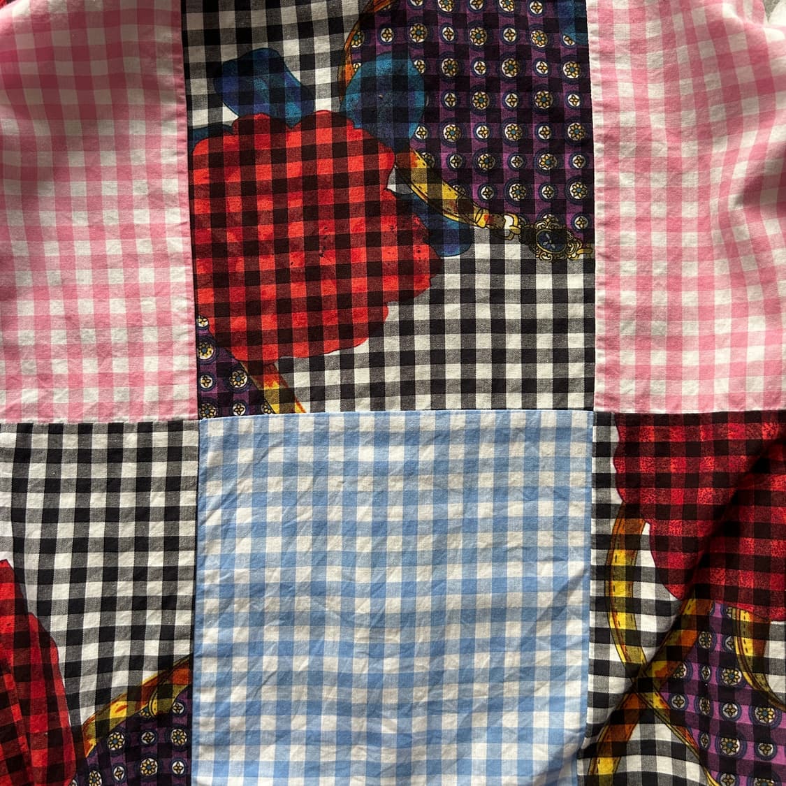 Patchwork Round Collar Blouse 상품이미지4
