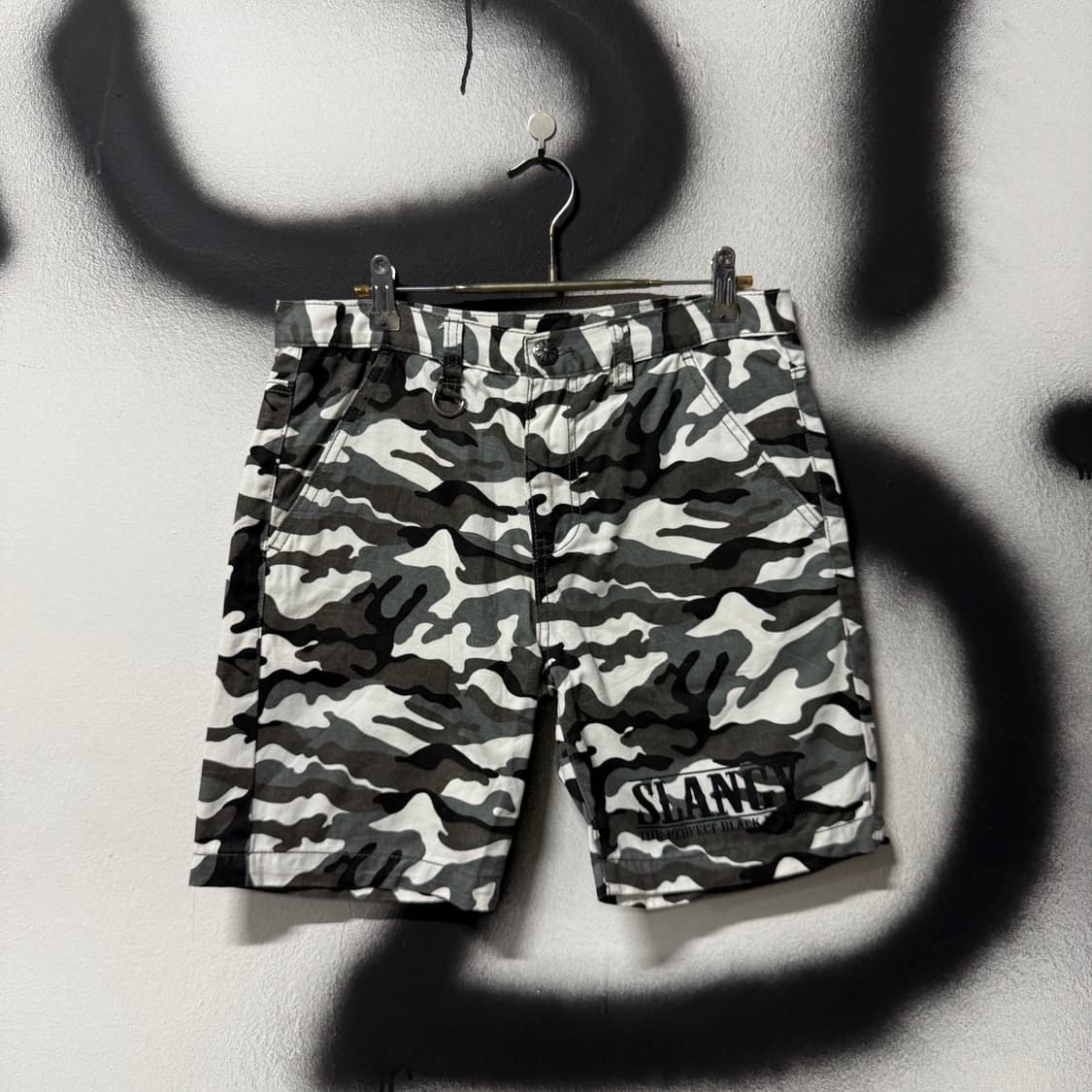 VTG 빈티지 펑크 프린팅 카모 와이드 쇼츠 팬츠 상품이미지1