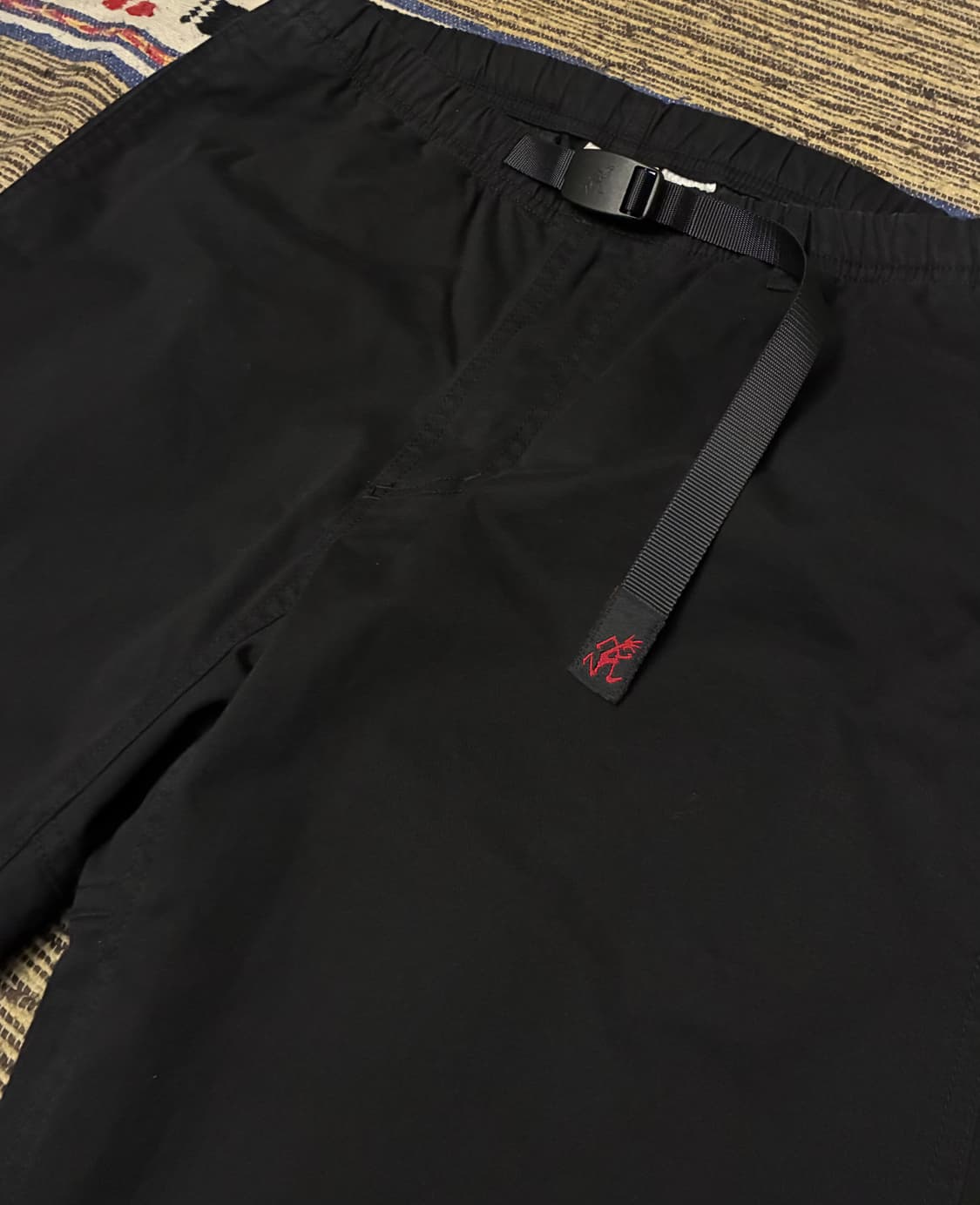 (M~L)그라미치 코튼 폴리 스트레이트 밴딩팬츠 블랙 상품이미지2