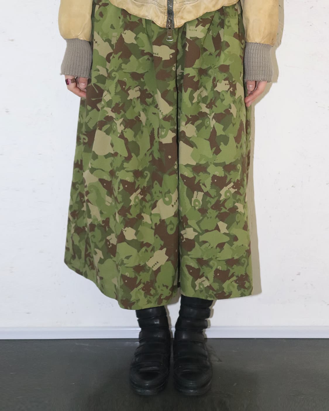 꼼데가르송 블랙 AD2014 크로커다일 카모 스커트 상품이미지1