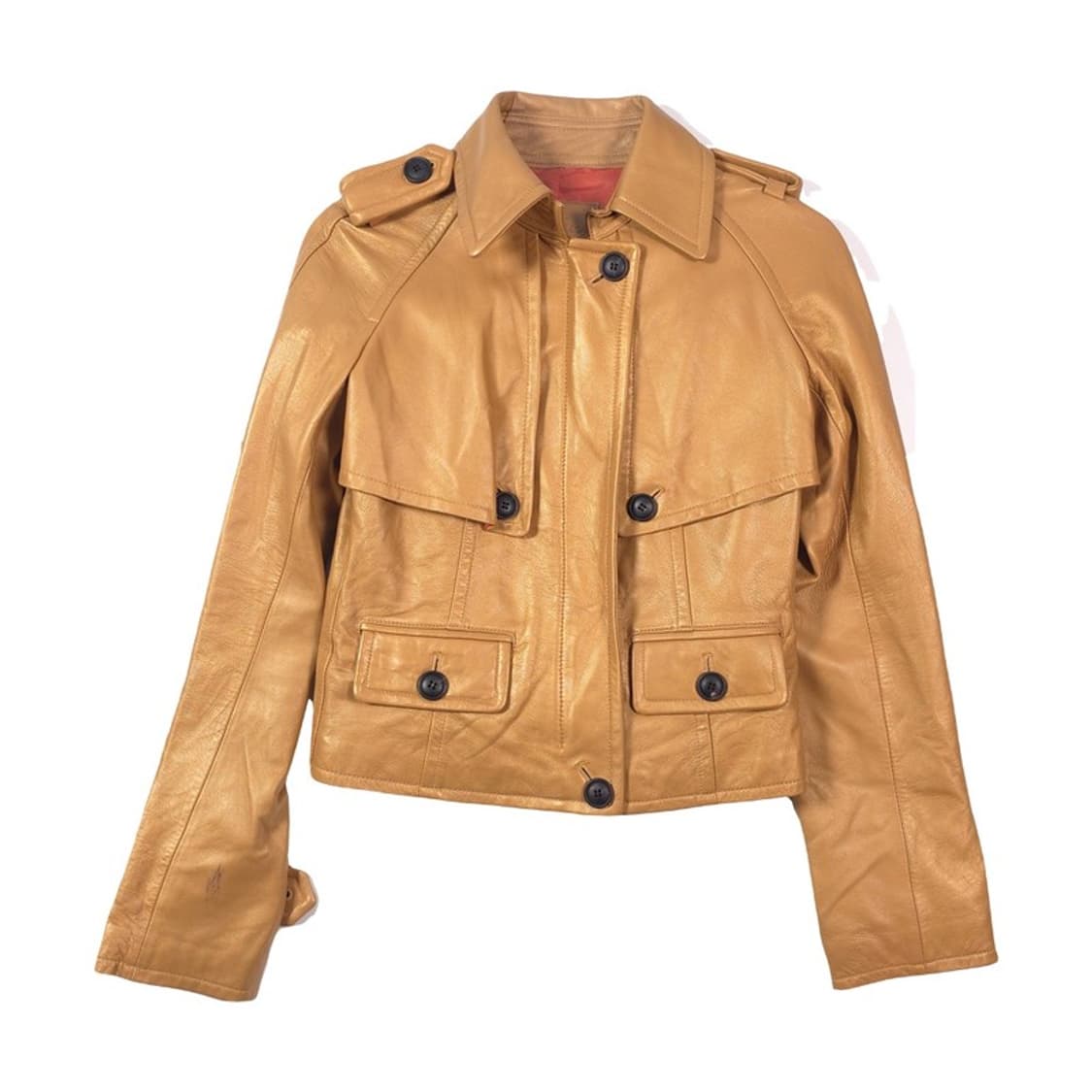 카루소 리얼 양가죽 100% 견장 숏 레더 자켓 55 상품이미지1