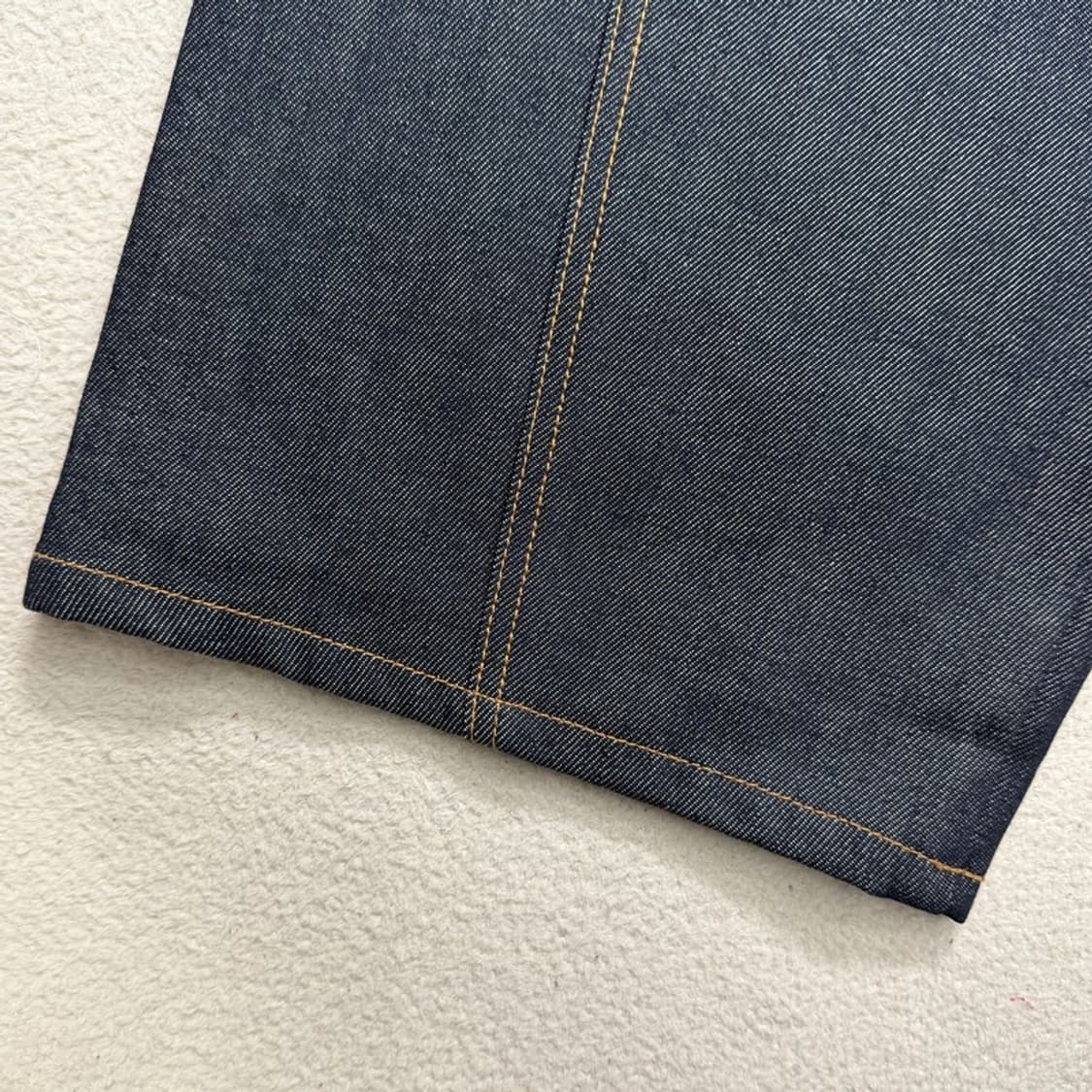 새상품 보세 사선 버튼 벨트 데님 카펜터 팬츠 블루 OS 상품이미지5