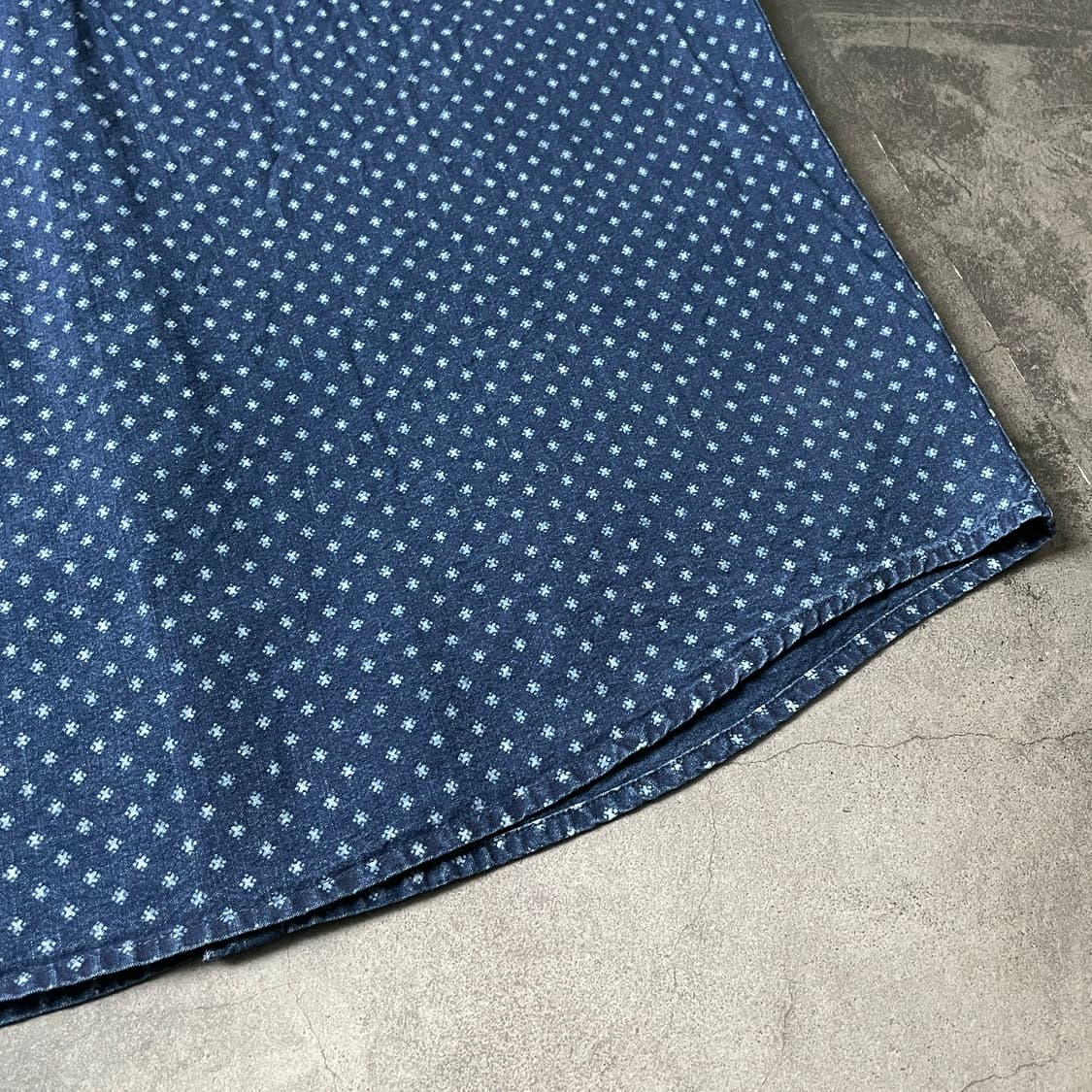 GEORGE 조지 빈티지 네이비 코튼 데님 반팔 셔츠 A00790 상품이미지8