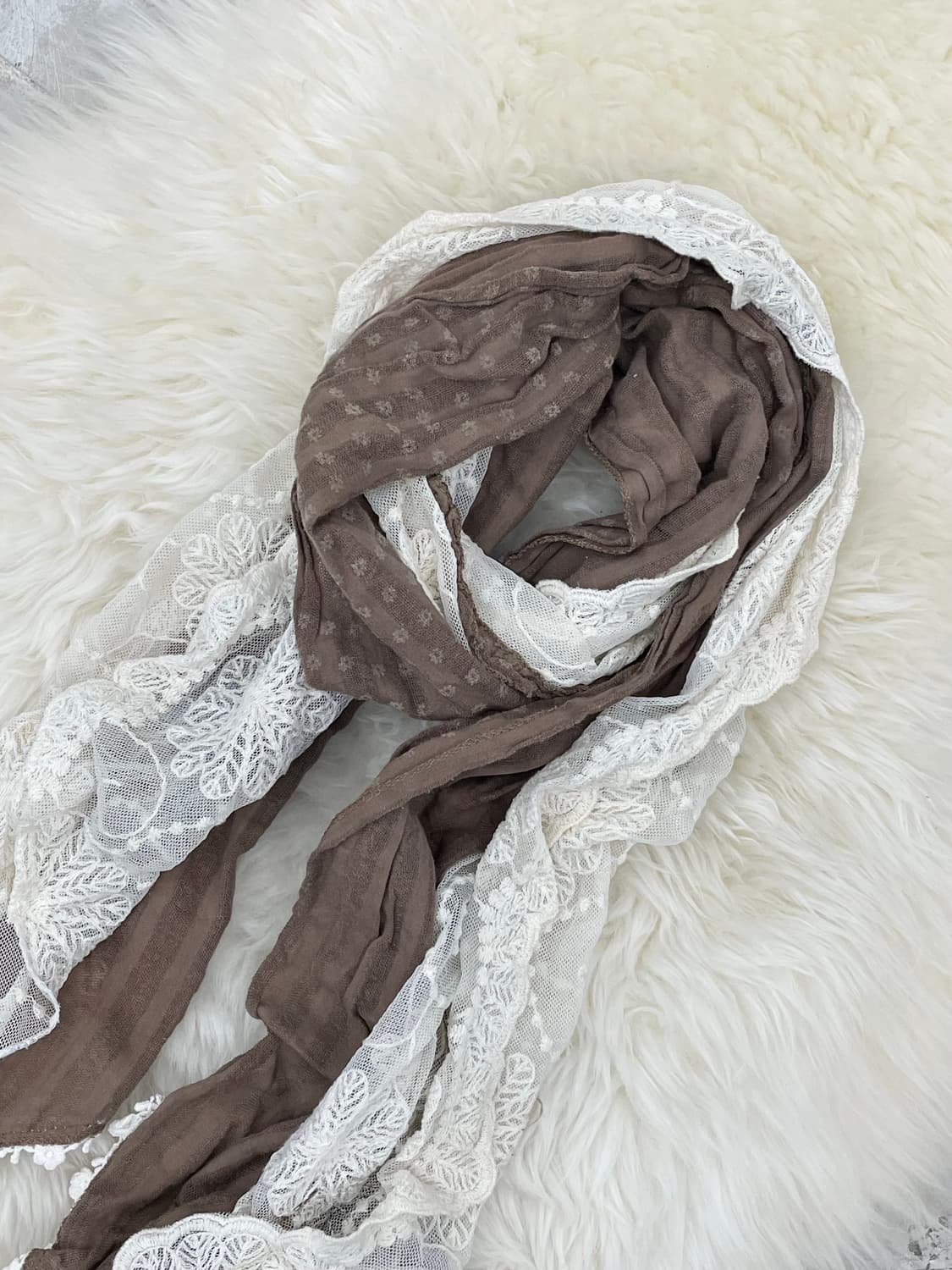 라떼모리 레이스 레이어드 머플러 상품이미지4