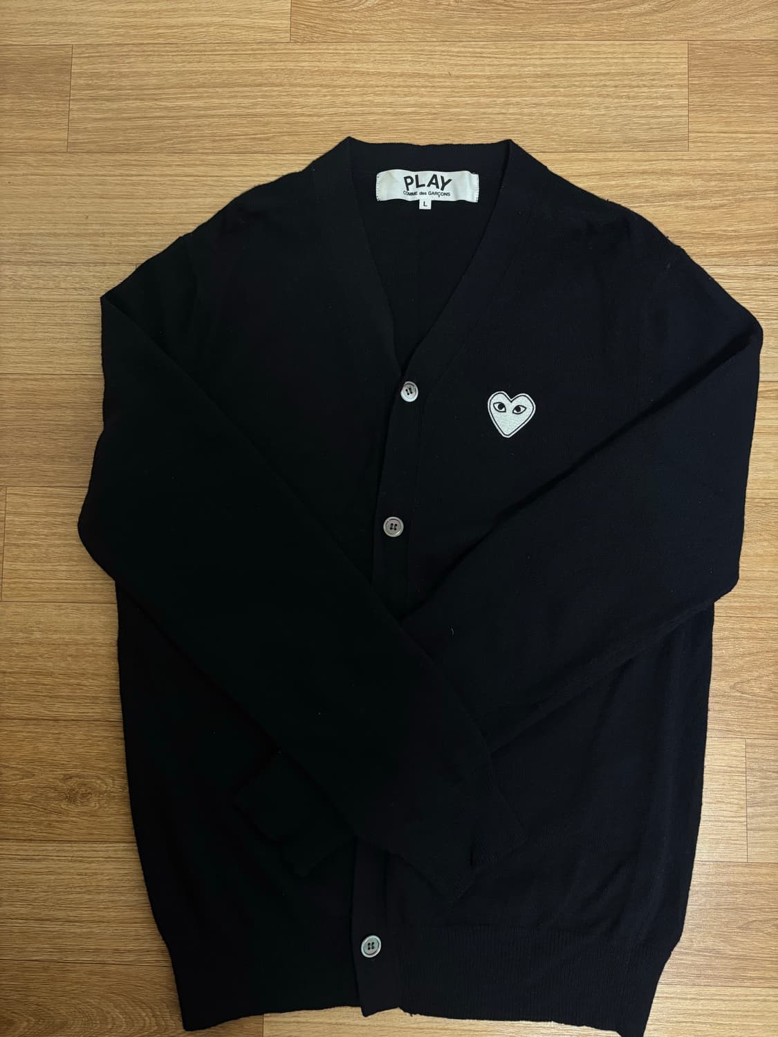 꼼데가르송 PLAY 블랙 가디건 L 상품이미지1