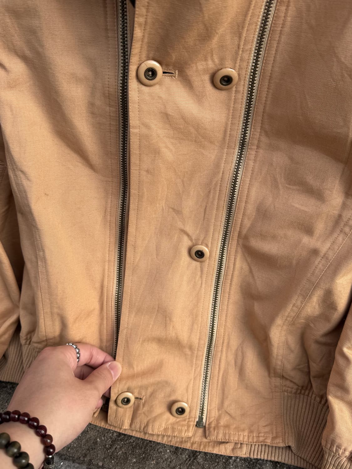 Donna Uno 지퍼디테일 후드 봄버자켓  상품이미지5