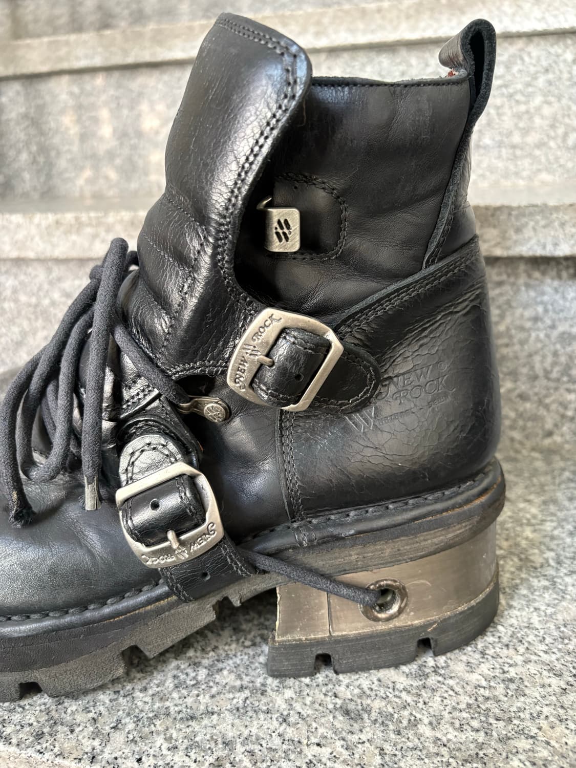 90s 빈티지 뉴락 부츠 NEW ROCK Steel Heel Boots 상품이미지4
