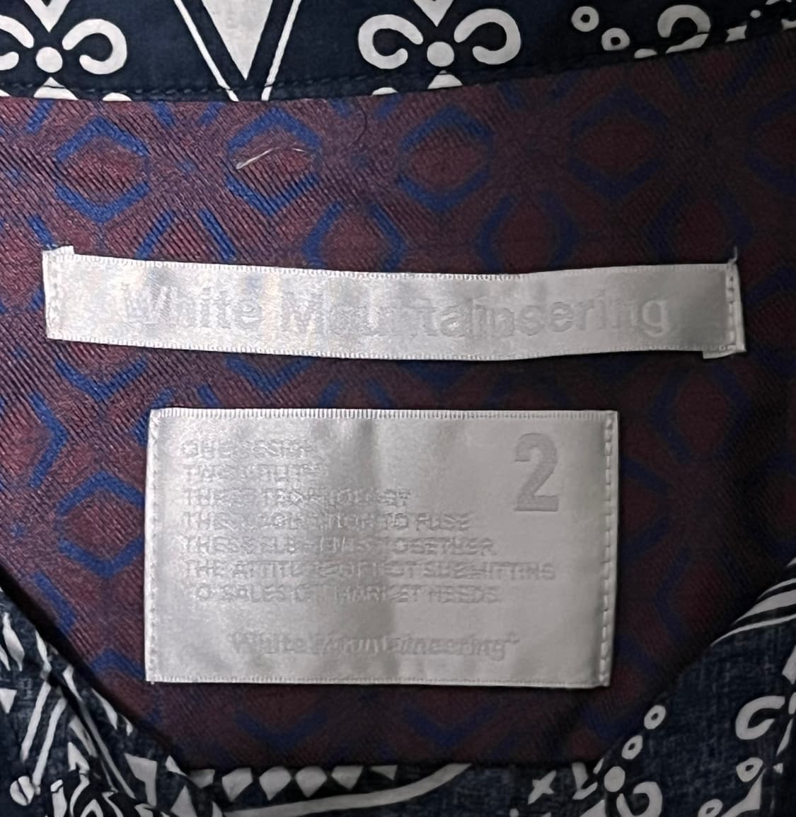 White Mountaineering 페이즐리 셔츠 2 상품이미지5