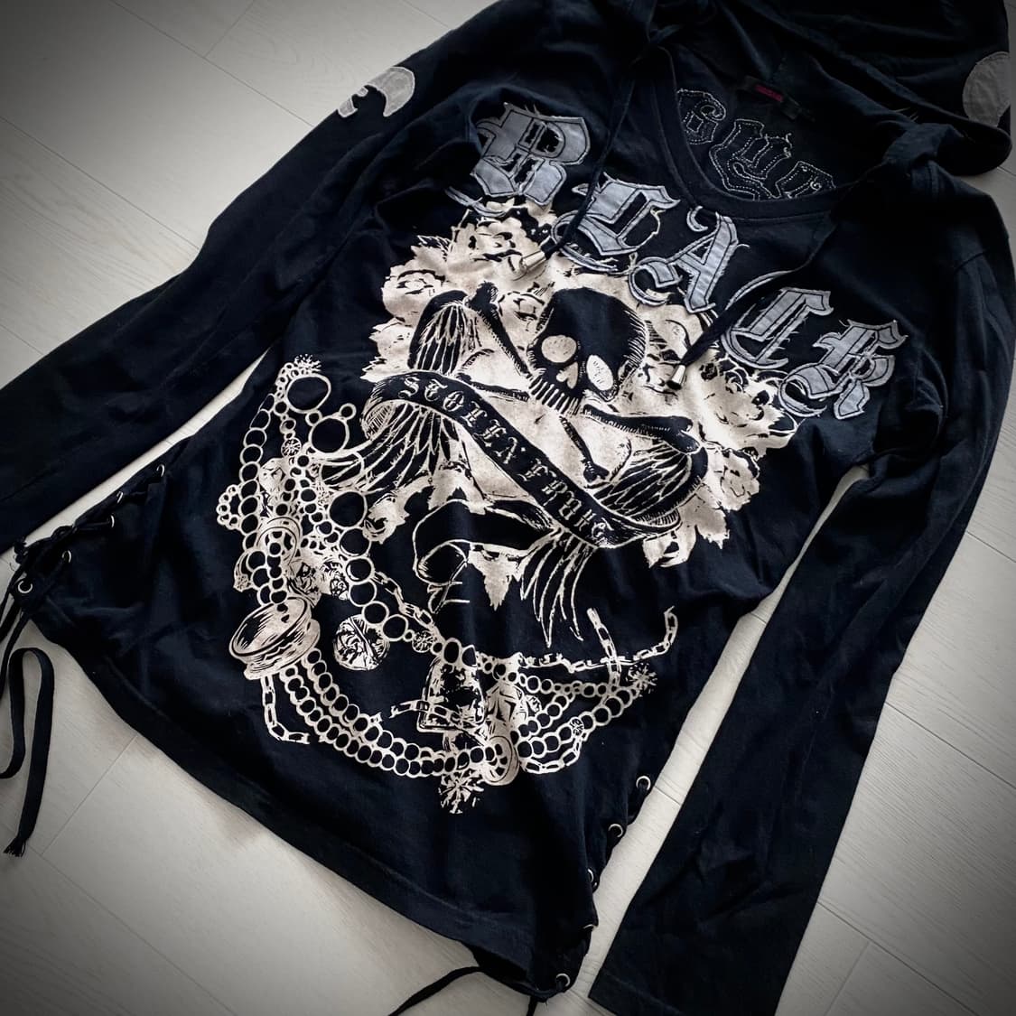 “THOUSAND” 해골 펑크 후디 상품이미지3