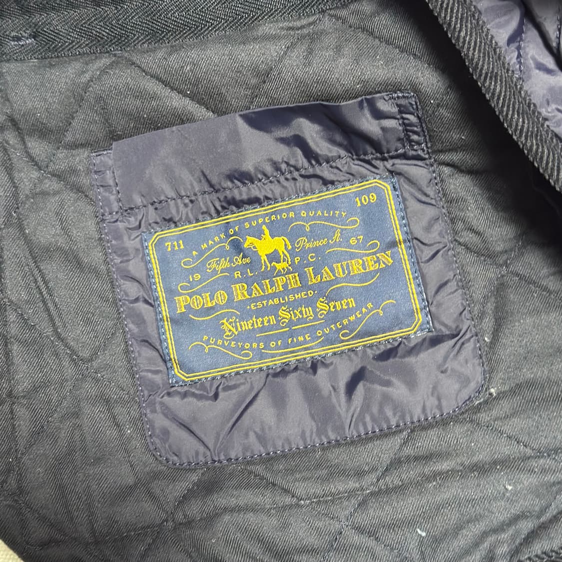 XS 폴로랄프로렌 코듀로이 카라 다이아 퀼팅자켓 상품이미지7