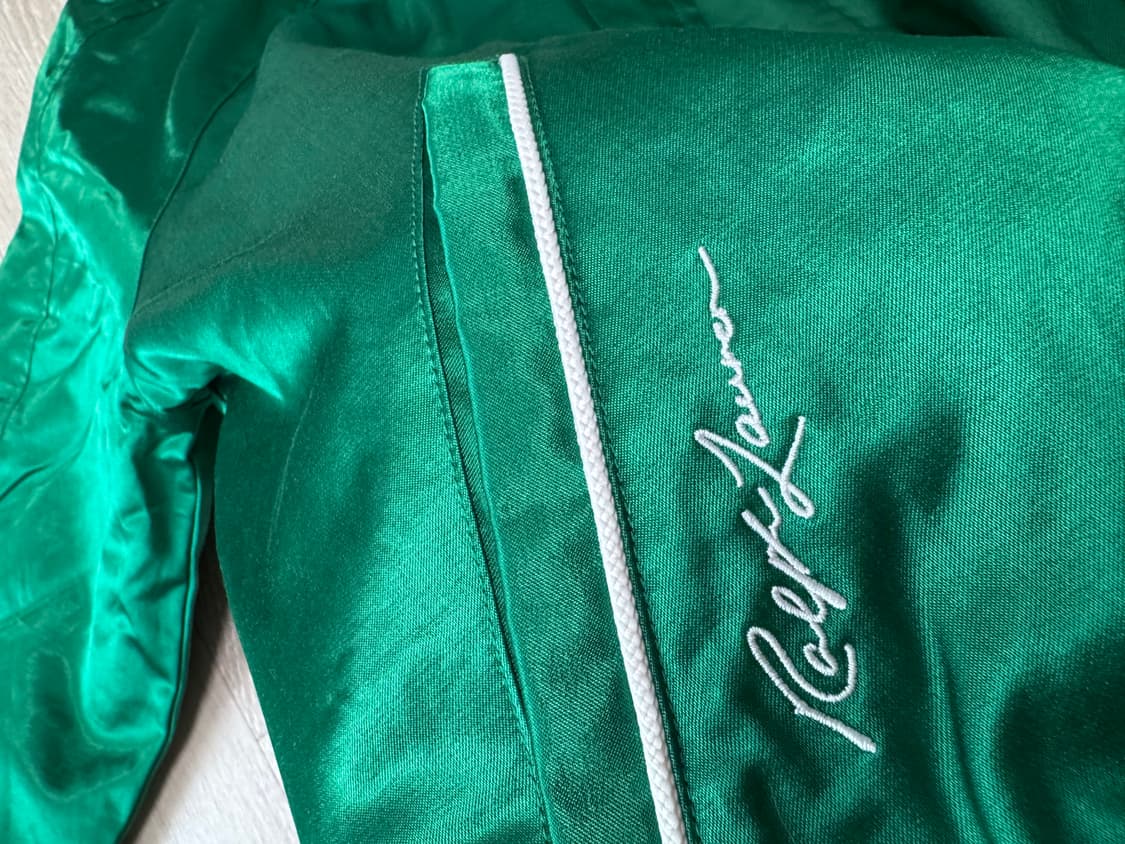 M 폴로 랄프로렌 뉴욕 양키즈 사틴 바시티 스타디움 자켓 그린 상품이미지8