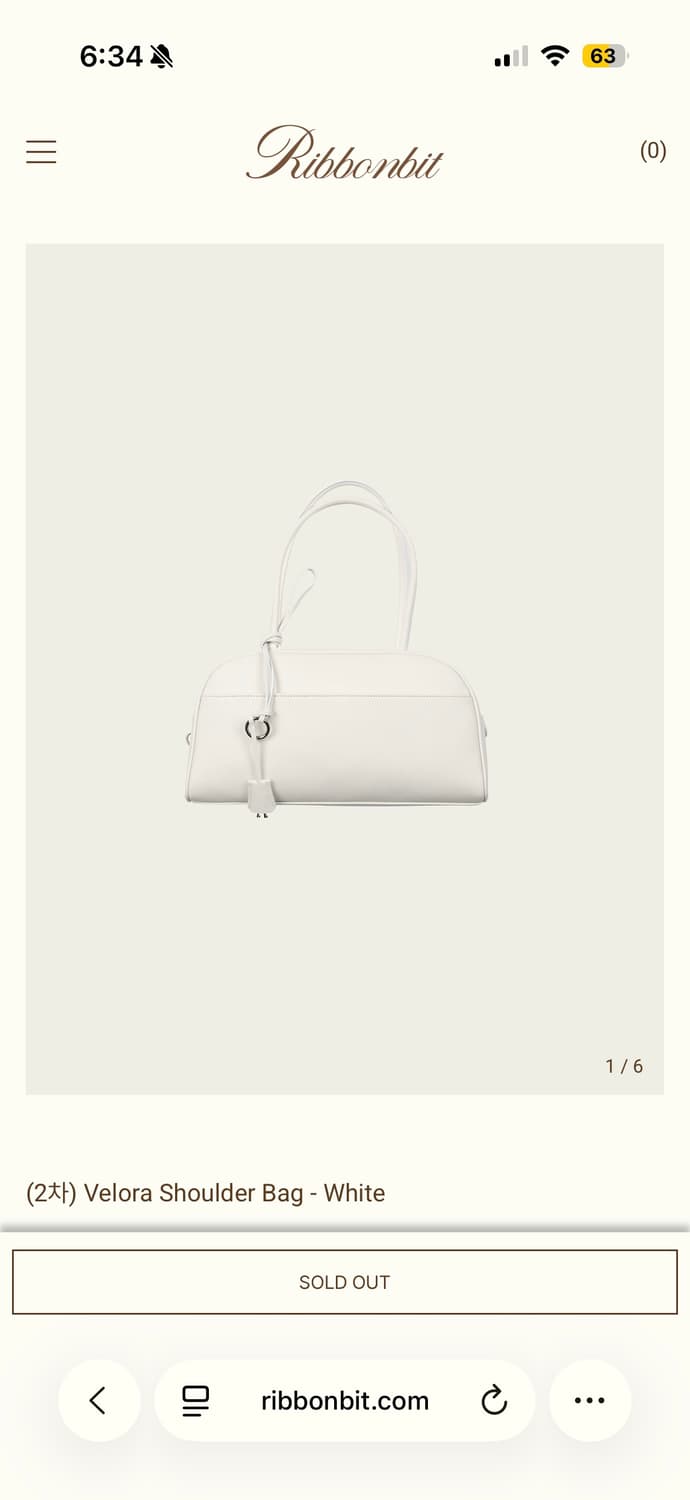 [새상품] ribbonbit 리본빛 벨로라 숄더백 화이트 상품이미지2