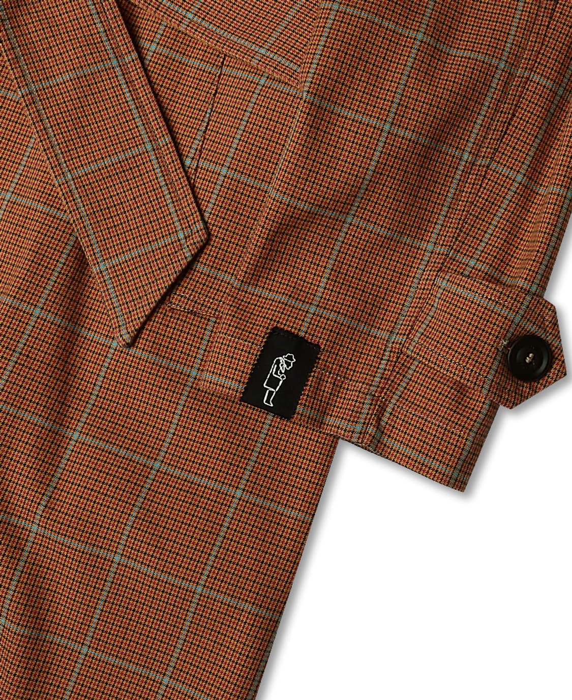 팔토 [Palto] 아르키비오 오렌지 체크 레글런 벨티드 코트 이탈리아 상품이미지5