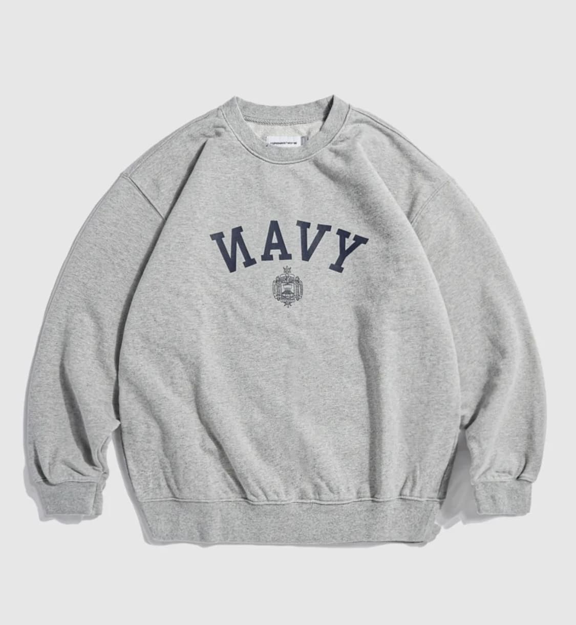 (L) 에스피오나지 NAVY 헤비웨이트 맨투맨 그레이 상품이미지1