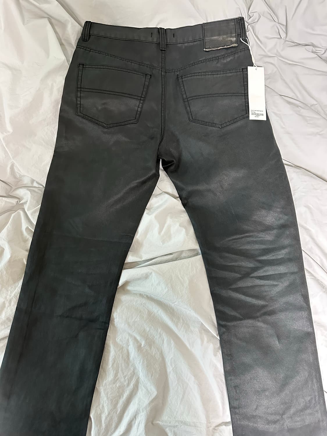 서피스에디션 레더바지 black 상품이미지4