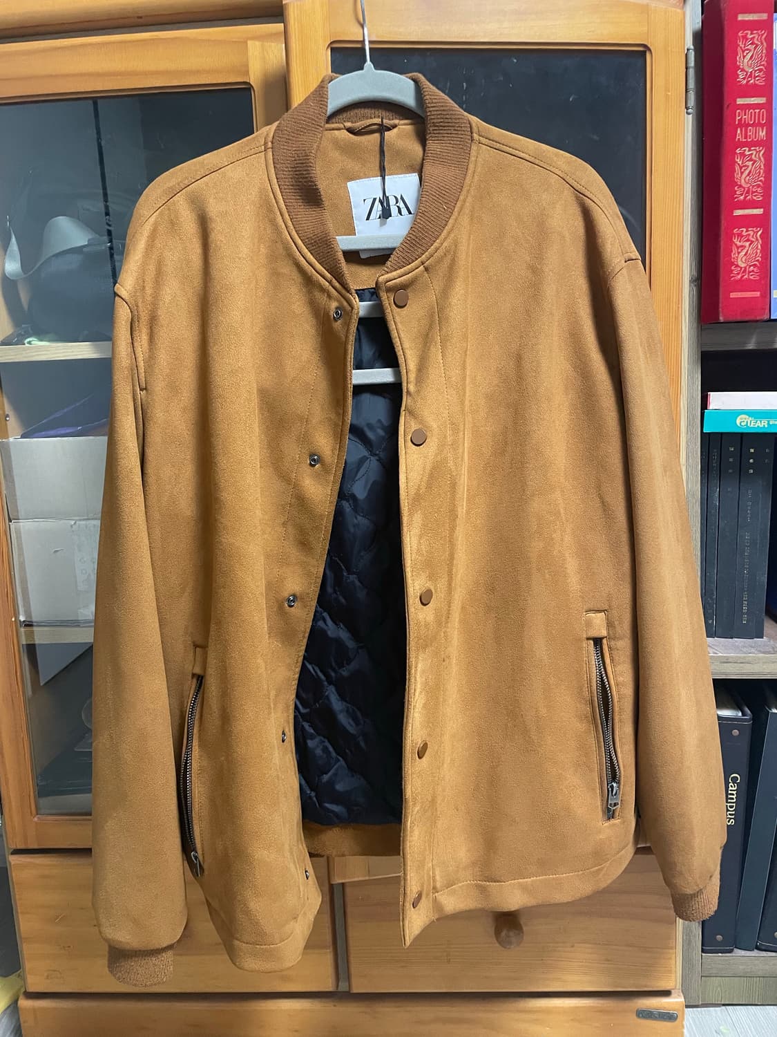 자라 스웨이드 봄버 자켓 XL 상품이미지1