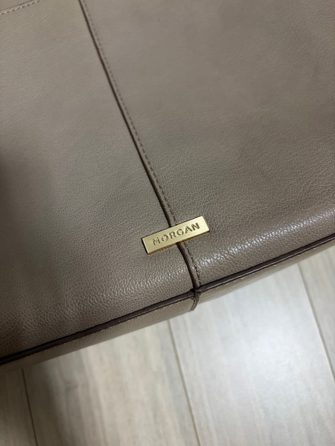 모르간 여성 가죽 가방 토트백 베이지 타프 morgan 상품이미지3