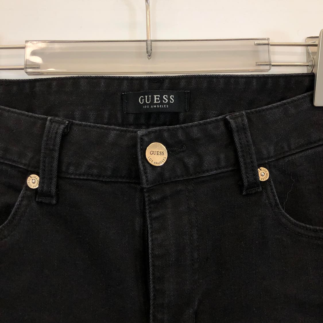 게스 프리미엄 금장 크롭 데님진 32 인치 상품이미지2