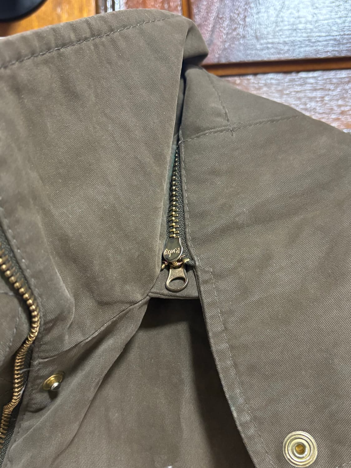 빈티지 카키브라운 야상 상품이미지4