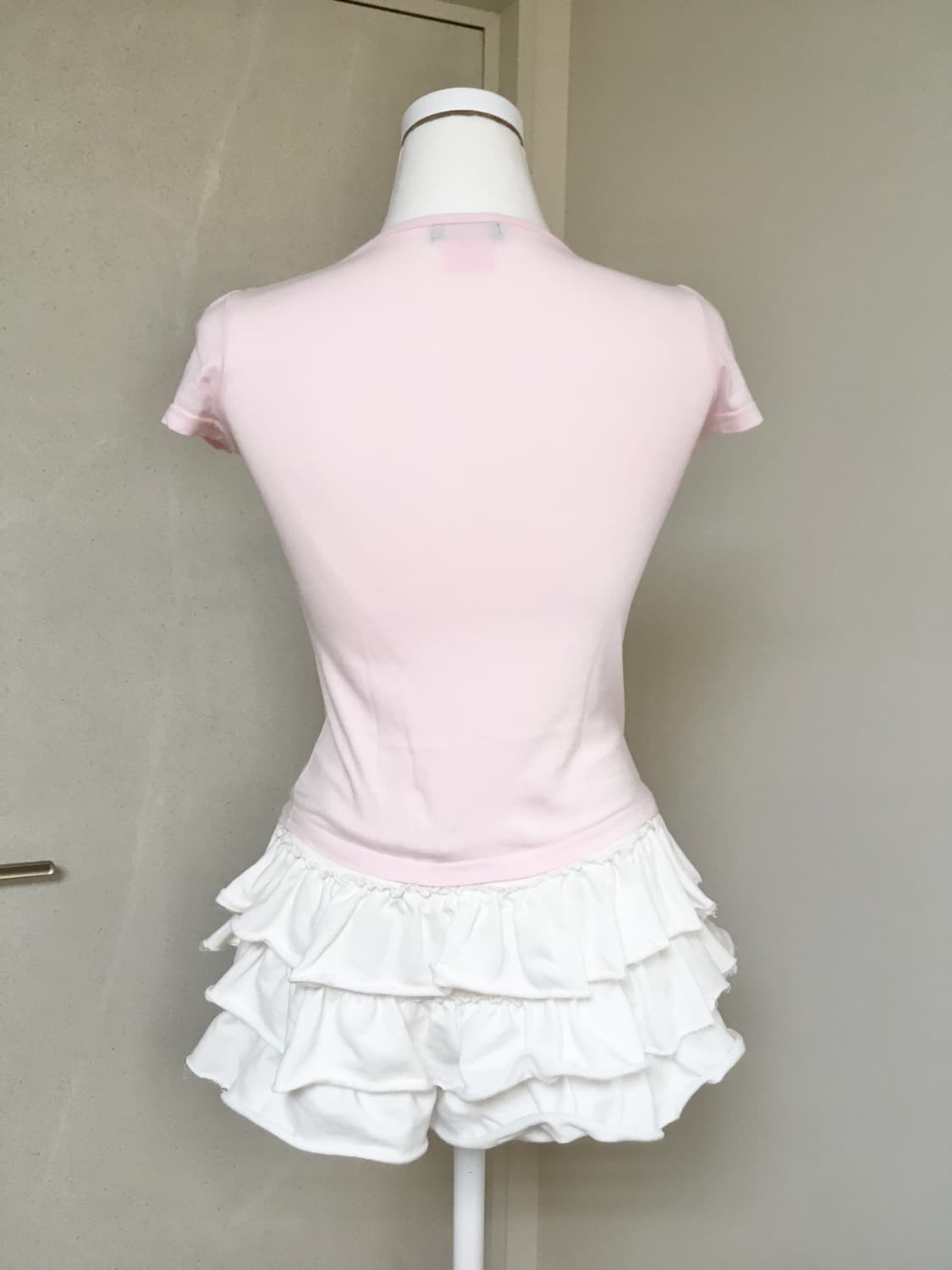 바비 페일핑크 푸들 하트 반팔 티셔츠 히메갸루 조지후쿠 대장 상품이미지5