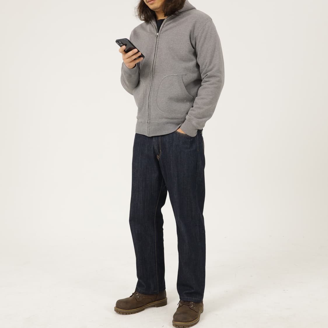 빔즈 그레이 후드 집업 상품이미지9