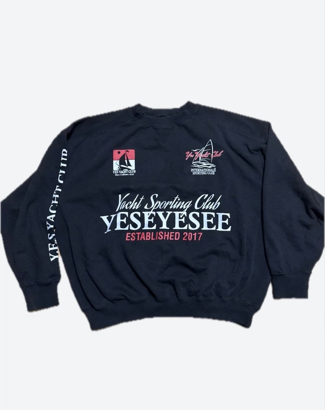 YESEYESEE 맨투맨 검정 상품이미지1