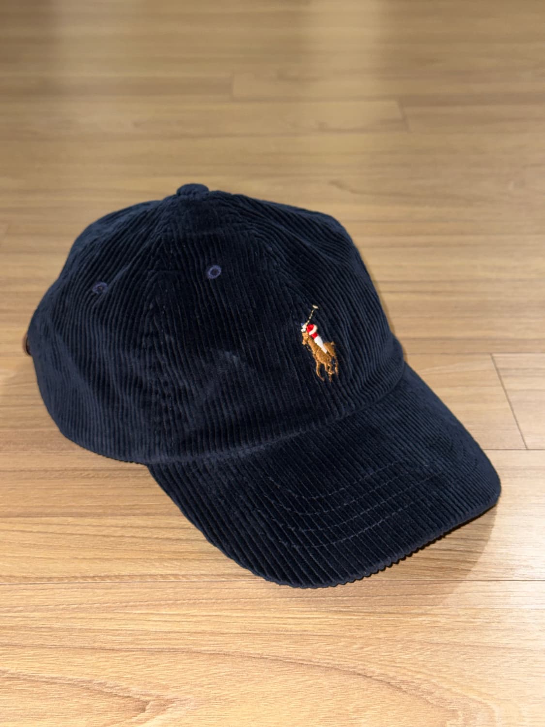 폴로 랄프로렌 로고 자수 코듀로이 볼캡 네이비 (25FW) 상품이미지1