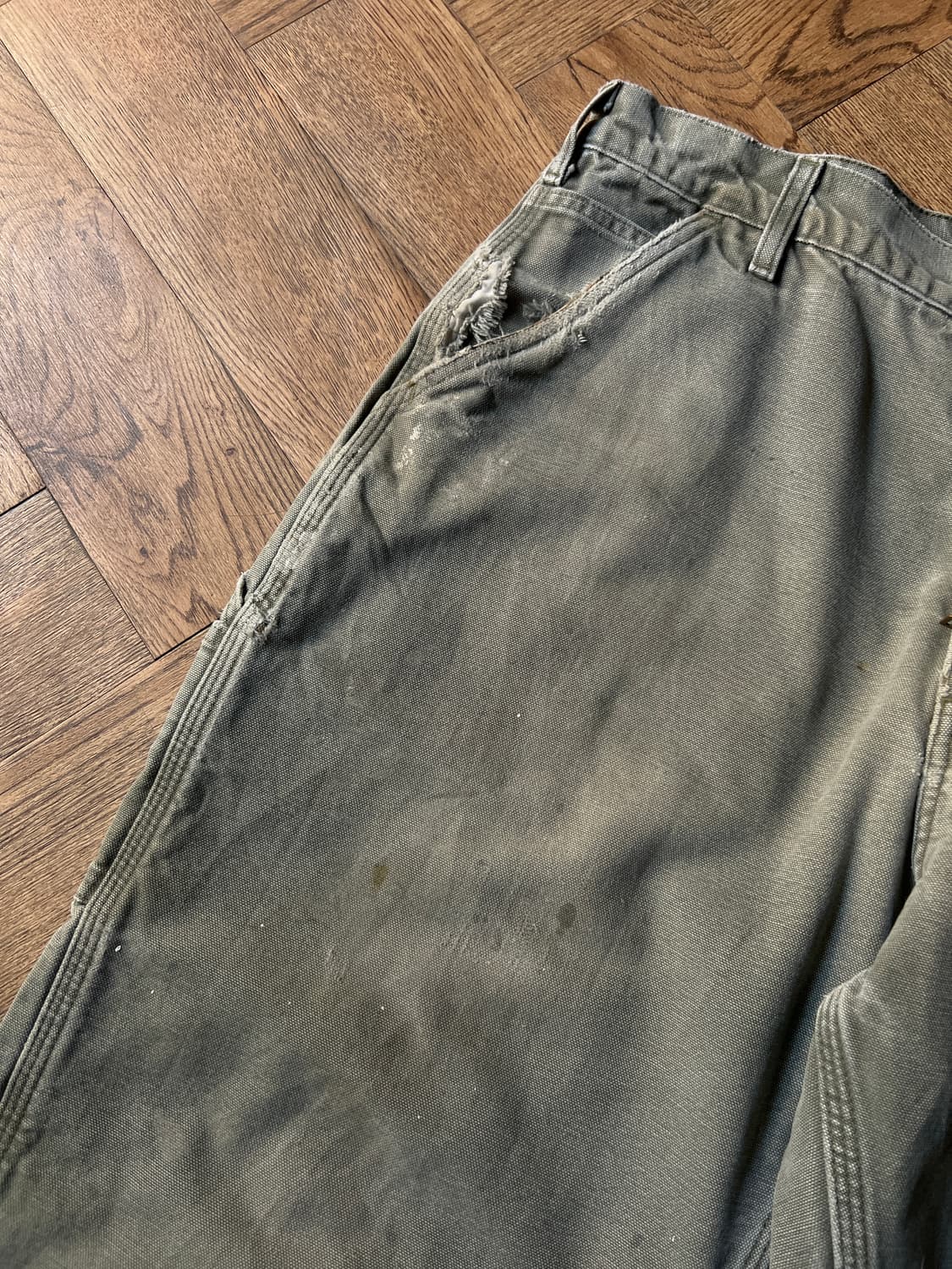 [40]칼하트 USA 빅사이즈 스케이터 모스그린 라이닝 워크팬츠 상품이미지5