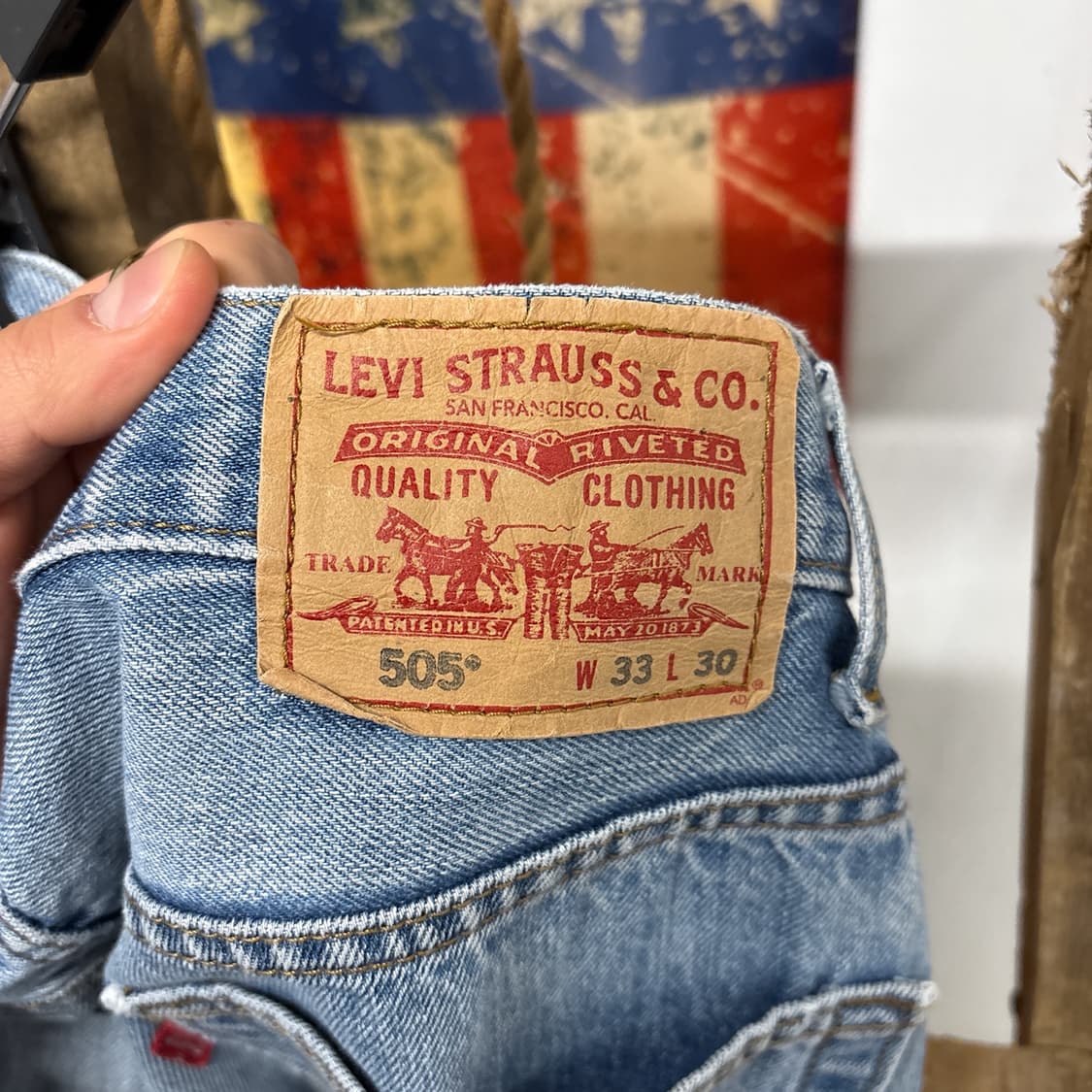 00s 리바이스 505 레귤러핏 디스트로이드 연청 데님팬츠 N896   상품이미지8