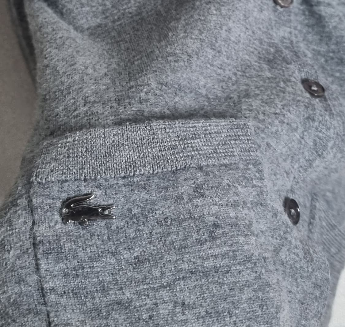 실측 XS (44) 라코스테 그레이 니트 가디건 (얇아요) 상품이미지3